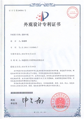 Design patent certificate